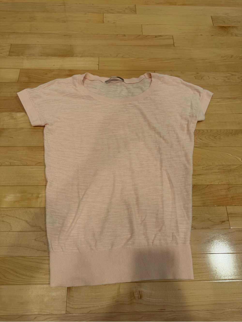 Loft short sleeve knit peach colored top